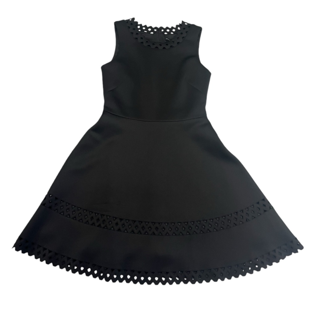 NWT White House Black Market Black Sleeveless Scuba Dress With Cutouts Size 4